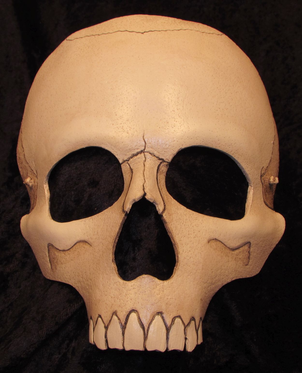 Human skull mask.